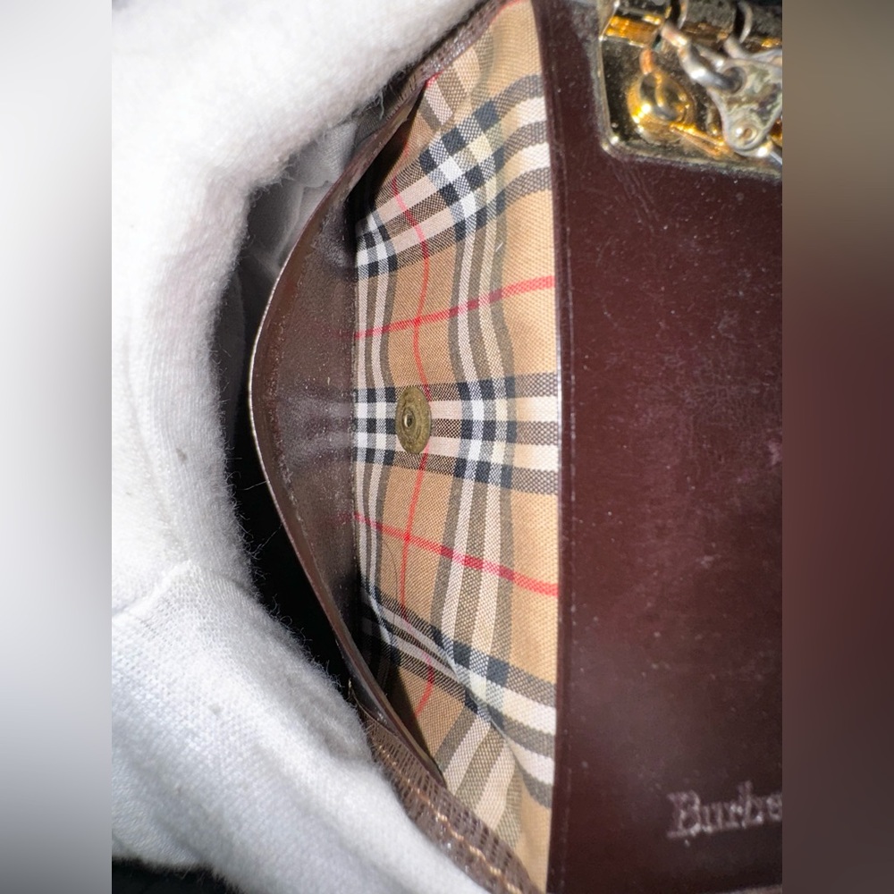 Burberry Brown Leather Key Case Holder Wallet - 3 Rings - Picture 10 of 14